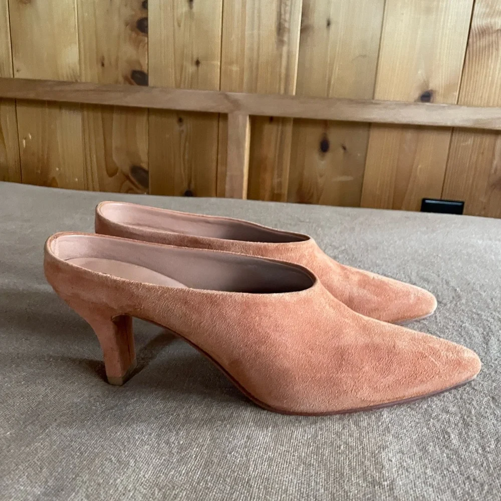 Rachel Comey Peach Suede Alder Mules Pumps - Picture 7 of 14